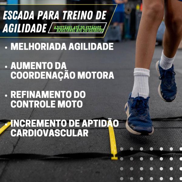 Escada De Agilidade Treino Funcional 10M 20 Degraus Em PVC - MbTech Imagem de Escada De Agilidade Treino Funcional 10M 20 Degraus Em PVC