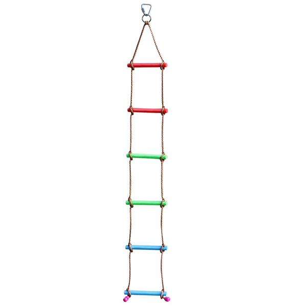 Imagem de Escada de corda de escalada Rainbow Craft 2m Kids Ninja Warrior Cou