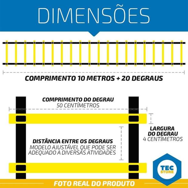 Imagem de Escada De Treino Funcional Agilidade Coordenação 10 Metros