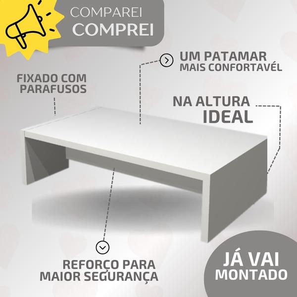 Imagem de Escada Patamar Com Um Degrau 14Cm Para Maca Em Mdf Preto