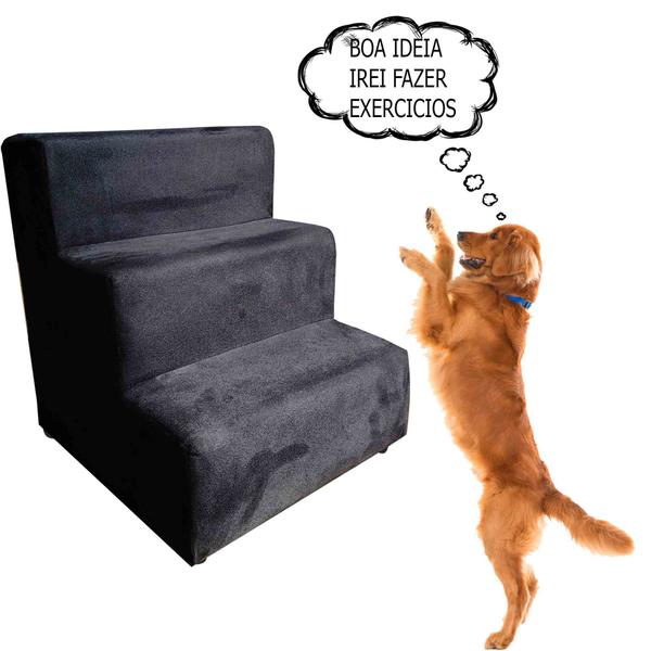 Imagem de Escada Pet Para Cães e Gatos Teddy 3 Degraus 