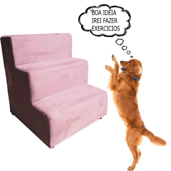 Imagem de Escada Pet Para Cães e Gatos Teddy 3 Degraus 