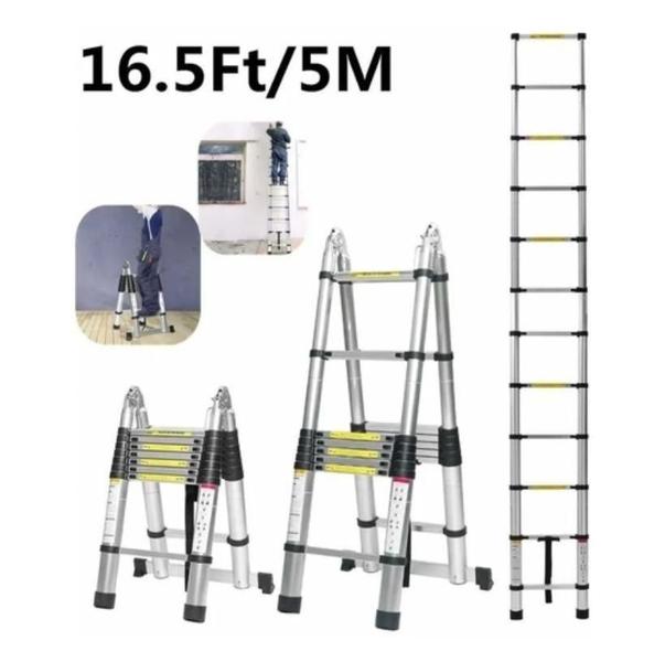 Imagem de Escada Telescópica 16 Degraus - Alumínio