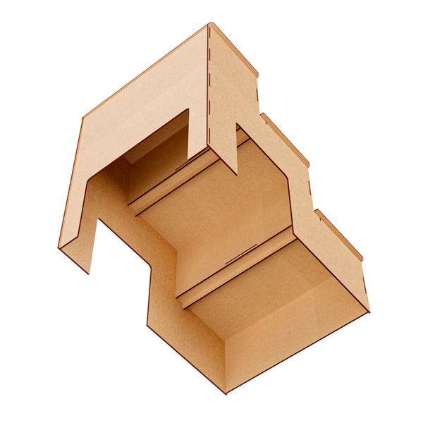 Escadinha MDF Carpete Antiderrapante 3 Degraus - Criptonita Imagem de Escadinha MDF Carpete Antiderrapante 3 Degraus