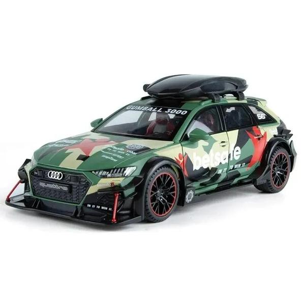 Imagem de Escala 1:24 RS6 Racing Modelo De Liga Fundida Carro Elegante Item De Colecionador Presente Perfeito