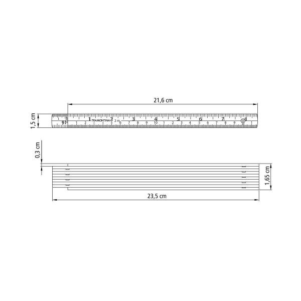 Imagem de Escala Metrica em ABS Tramontina 1 m