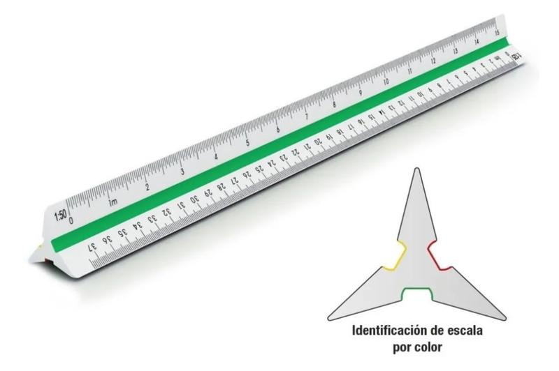 Imagem de Escalímetro Régua Triangular Plástico 30 Cm N 2 Cis - Fenix