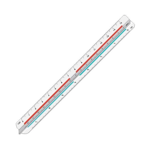 Imagem de Escalímetro Triangular Trident 15cm