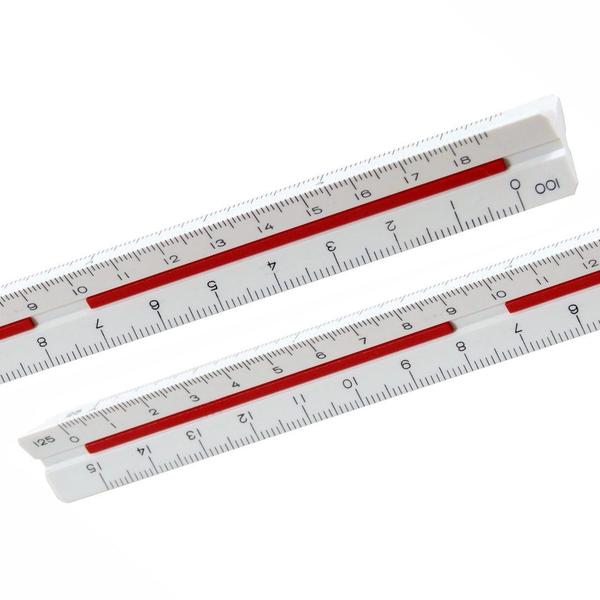 Imagem de Escalímetro Trident Triangular N1 Pequeno de Bolso 15cm ME-15B