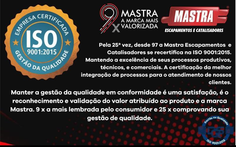 Imagem de Escapamento Intermediário GOL 1.6/1.8/2.0 8V 09/1999 2000 2001 2002 2003 2004 2005 2006 200 2008 2009 2010 GIII / GIV  Original-Mastra VW0402M