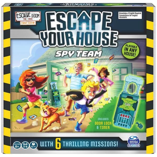 Imagem de Escape Room The Game, Escape Your House: Spy Team Fun Strategy Family Board Game, para crianças de 8 anos ou mais