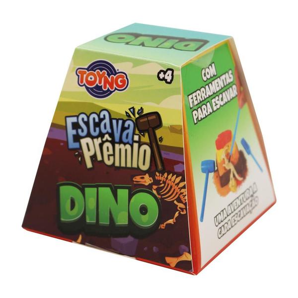 Imagem de Escava Prêmio Kit Explora Fóssil Dinossauro Toyng  Kit com 3