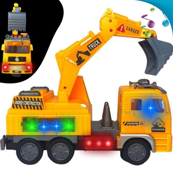Escavadeira Caminhão Com Som E Luzes Brinquedo Para Crianças Educativo Garantido - Atena Imagem de Escavadeira Caminhão Com Som E Luzes Brinquedo Para Crianças Educativo Garantido