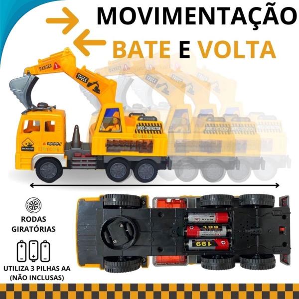 Escavadeira Caminhão Com Som E Luzes Brinquedo Para Crianças Educativo Garantido - Atena Imagem de Escavadeira Caminhão Com Som E Luzes Brinquedo Para Crianças Educativo Garantido
