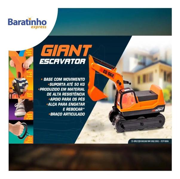 Imagem de Escavadeira Infantil Gigante Escavator Brinquedo Divertido