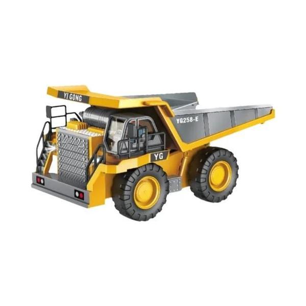 Imagem de Escavadeira RC 4WD - Brinquedo de Controle Remoto com Caminhão Basculante e Bulldozer