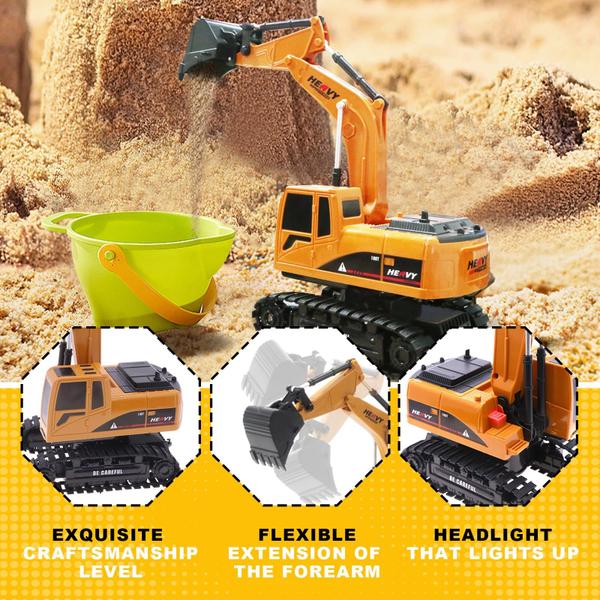 Imagem de Escavadeira RC Toy Engineering Digger Truck Remote Control Kid