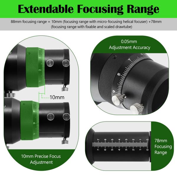 Imagem de Escopo de guia Astromania Compact Deluxe 70 mm com focalizador 1.25