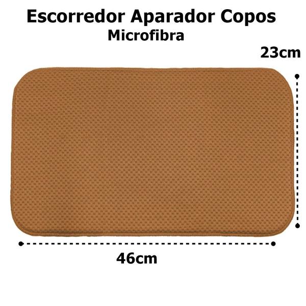 Imagem de Escorredor Buettner P/ Copos Liso Microfibra 23x46cm Terracota