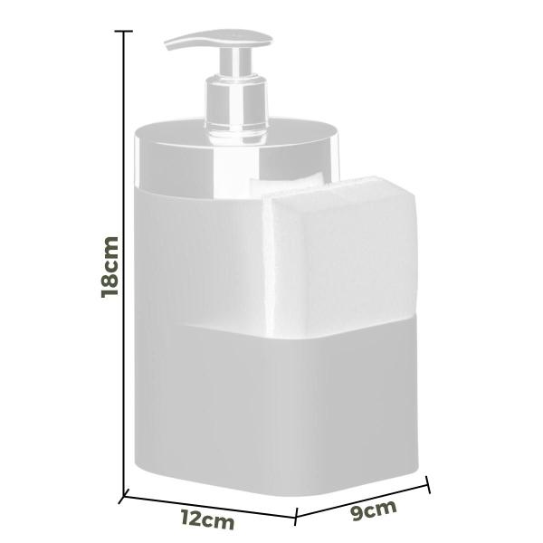 Imagem de Escorredor de Louça Lixeira 2,5l e Dispenser Organizador de Pia Preto Cromo Future