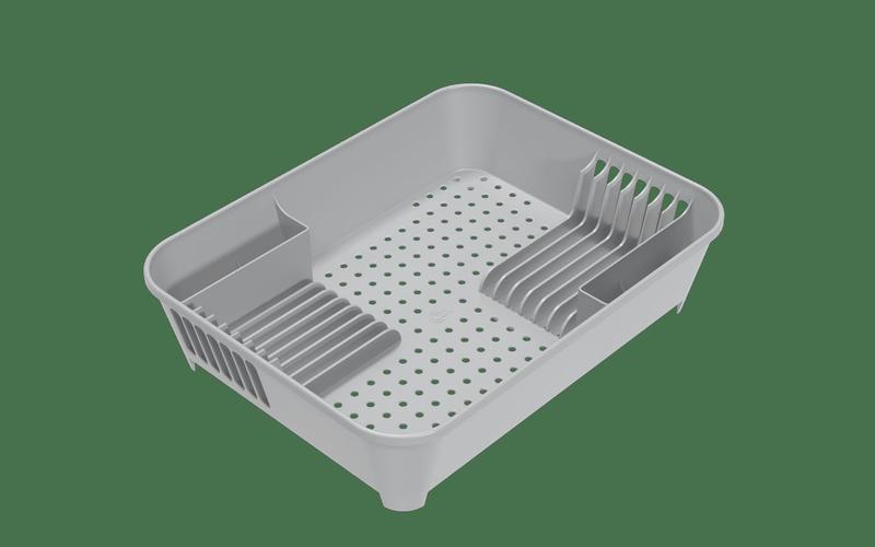 Imagem de Escorredor De Louças 14 Pratos Coza Basic 45 cm x 35 cm x 18 cm Cinza Frio