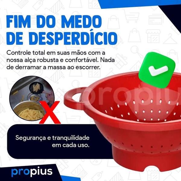 Imagem de Escorredor De Massa Com Alça Arroz Silicone Coador Verdura Espaguete Profissional Utensílios De Cozinha Frutas Legumes