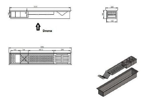 Imagem de Escorredor De Pratos 110cm Inox Acetinado Para Talheres