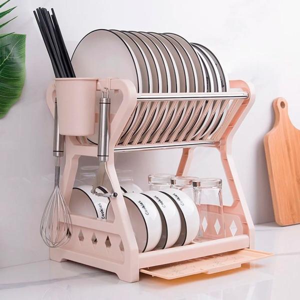 Escorredor De Pratos Louça Cozinha Eficiente P/Secar Plástico - LAURUS Imagem de Escorredor De Pratos Louça Cozinha Eficiente P/Secar Plástico