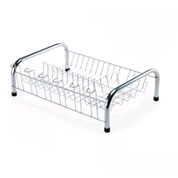 Imagem de Escorredor Louça Cama Cromado Pratico 10 Pratos 6 Copos Inox