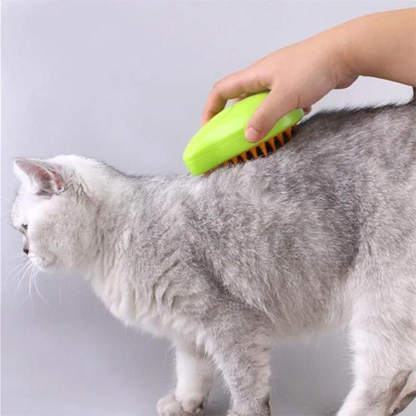 Imagem de Escova a Vapor Cachorro  Gato Cao Pet Eletrica Removedor de Pelo Bateria Recarregavel Limpeza Higiene Animal de Estimaçao