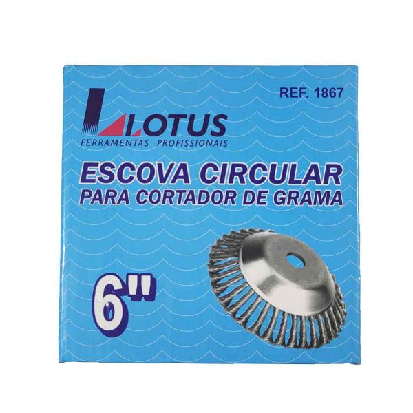 Imagem de Escova Aço Circular Cortador de Grama 6 Lotus