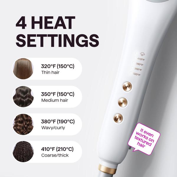 Escova Alisadora de Cabelo a Vapor Wavytalk Pro 3 em 1 - Secador