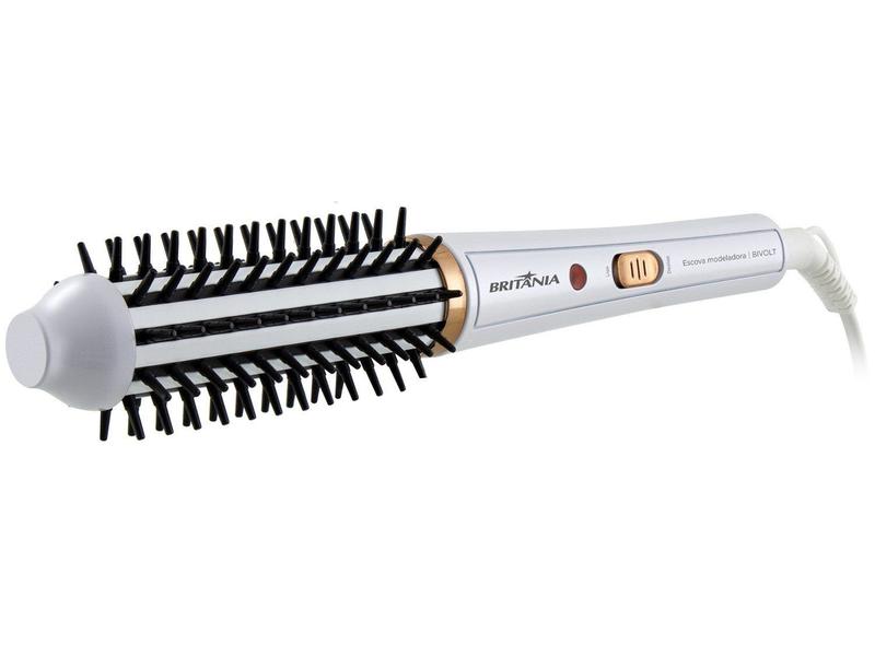 Escova Britânia Bec04 Modeladora 2 em 1 Branca Bivolt