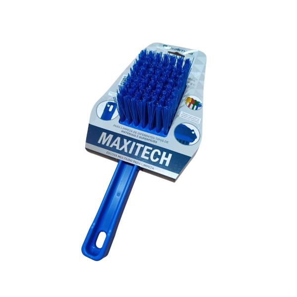 Imagem de Escova cabo medio maxi tech azul bralimpia 25cm limpa tudo