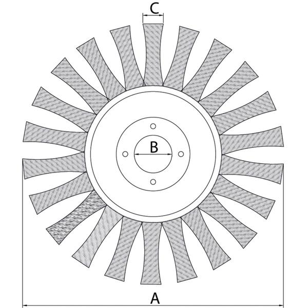 Imagem de Escova Circular Arame Entrançado 4.1/2''x1/2'' Tramontina PRO