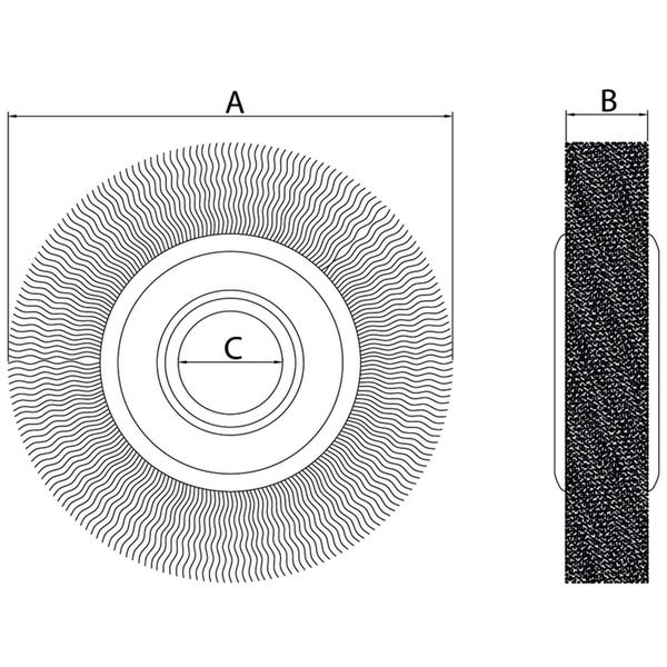 Escova Circular Arame Ondulado 6x3/4'' Tramontina PRO Imagem de Escova Circular Arame Ondulado 6x3/4'' Tramontina PRO