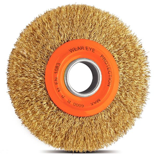 Escova Circular Arame Ondulado 6x3/4'' Tramontina PRO Imagem de Escova Circular Arame Ondulado 6x3/4'' Tramontina PRO