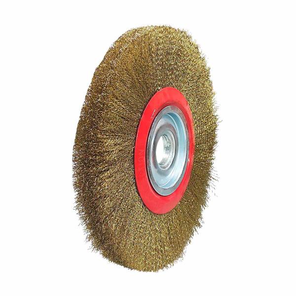 Imagem de Escova Circular Latonada 6'' X 1" para Moto Esmeril DISFLEX