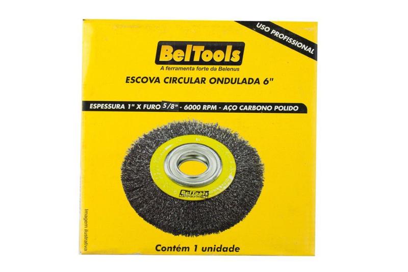 Imagem de Escova Circular Ondulada 6x1 Furo 5/8 Beltools