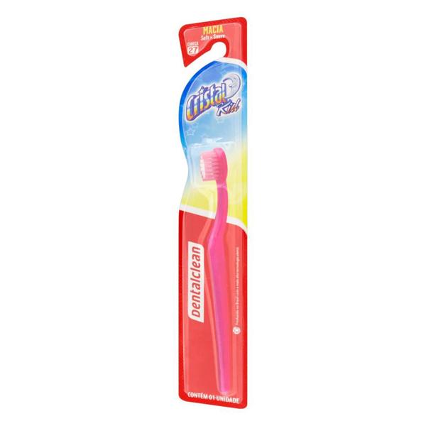 Imagem de Escova Cristal Kid DentalClean (Macia) - Rosa