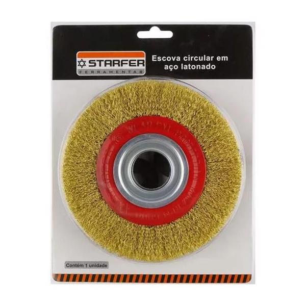Escova de Aço Circular 35 X 25 A25 R33 - Starfer 5037212 Imagem de Escova de Aço Circular 35 X 25 A25 R33 - Starfer 5037212