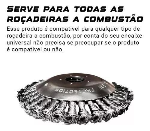 Imagem de Escova De Aço Para Roçadeira Profissional Universal 1 Pol