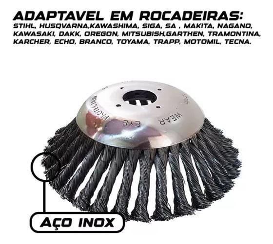 Imagem de Escova De Aço Para Roçadeira Profissional Universal 1 Pol