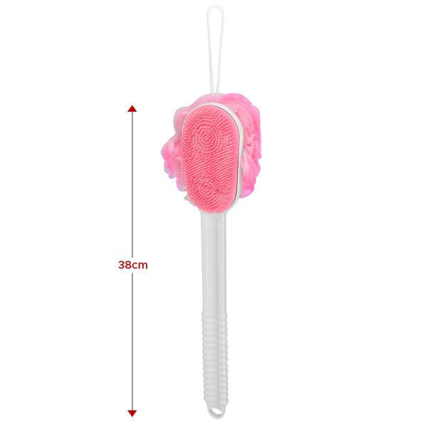 Imagem de Escova de Banho 2 em 1 - Espoja com Silicone - Rosa