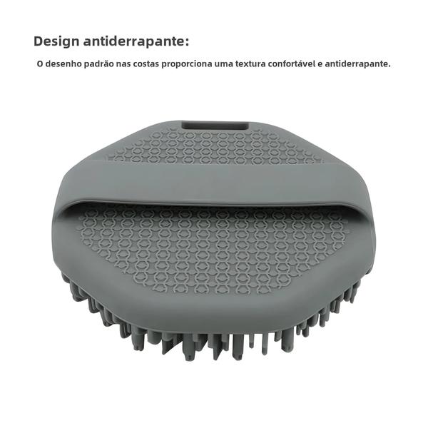 Imagem de Escova de Banho com Punho Ergonômico de Silicone - Massageadora e Portátil