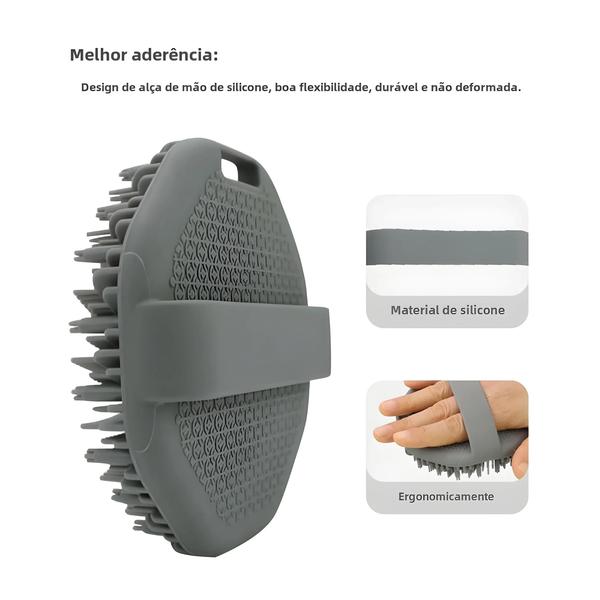 Imagem de Escova de Banho com Punho Ergonômico de Silicone - Massageadora e Portátil