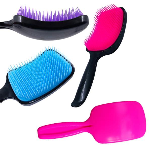 Escova de Cabelo Raquete Desembaraçadora Flex Hair não Danifica Fios - Hair Beauty Escova de Cabelo Raquete Desembaraçadora Flex Hair não Danifica Fios - Hair Beauty