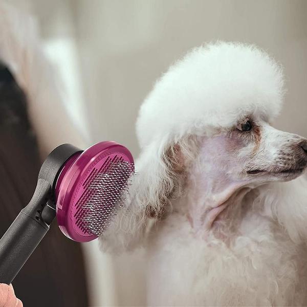 Imagem de Escova de cachorro gato, kit de escova de cabelo animal 3 em 1 profissional (escova cão arrumando cabelos longos, Rake Dissolve, Cabelo de Pente de Gato Curto) Escova auto-limpa Kidna