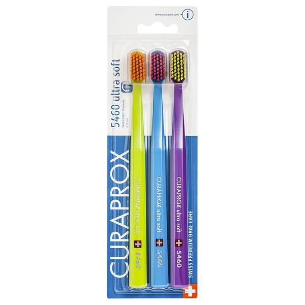 Escova De Dente Curaprox Ultra Macia 5460 Kit Com 3 Unidades Imagem de Escova De Dente Curaprox Ultra Macia 5460 Kit Com 3 Unidades
