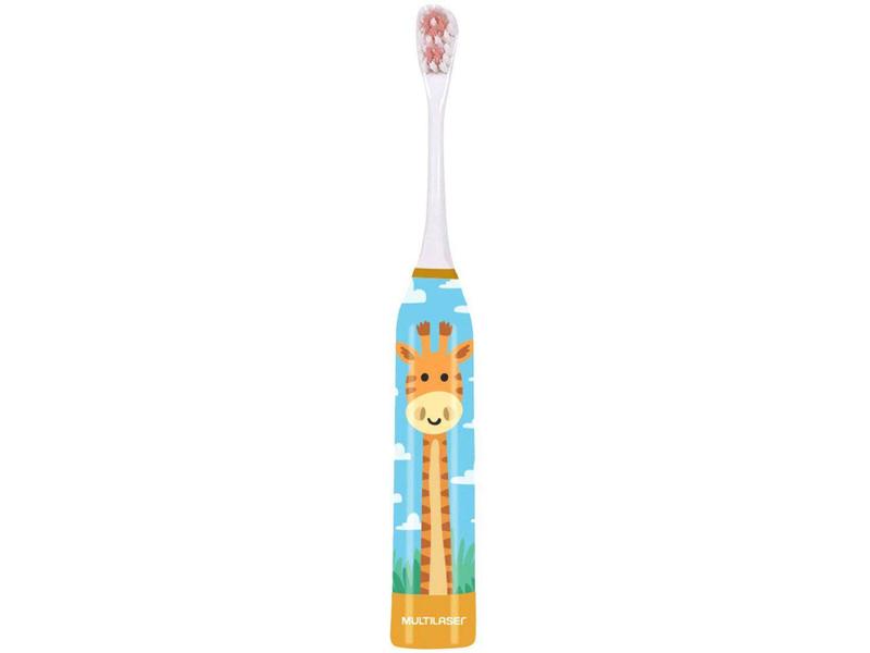 Imagem de Escova de Dente Elétrica Infantil Multilaser - Kids Health Pro Girafa Cabo Ergônomico